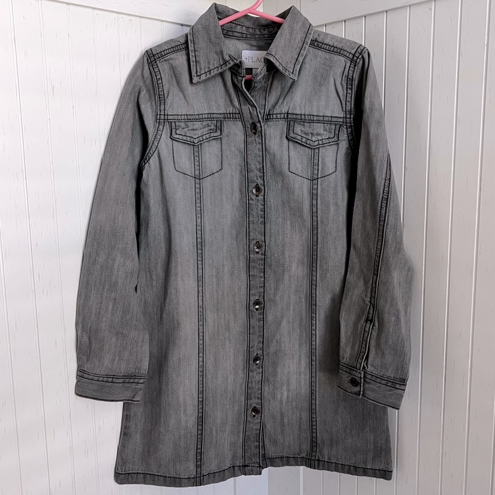Children’s Place Granite wash jean button front dress - NWT - 5/6